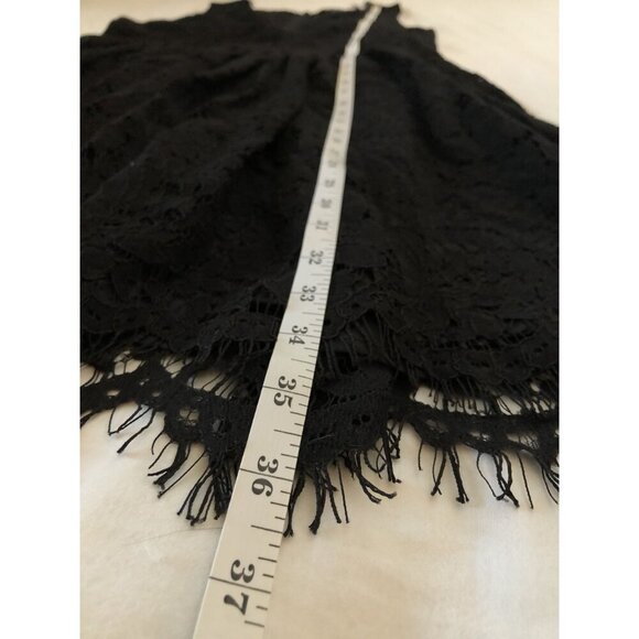 Lulus Women's Sleeveless Lace Plunge Neckline Dress M Black LBD Cocktail Party - Picture 9 of 9